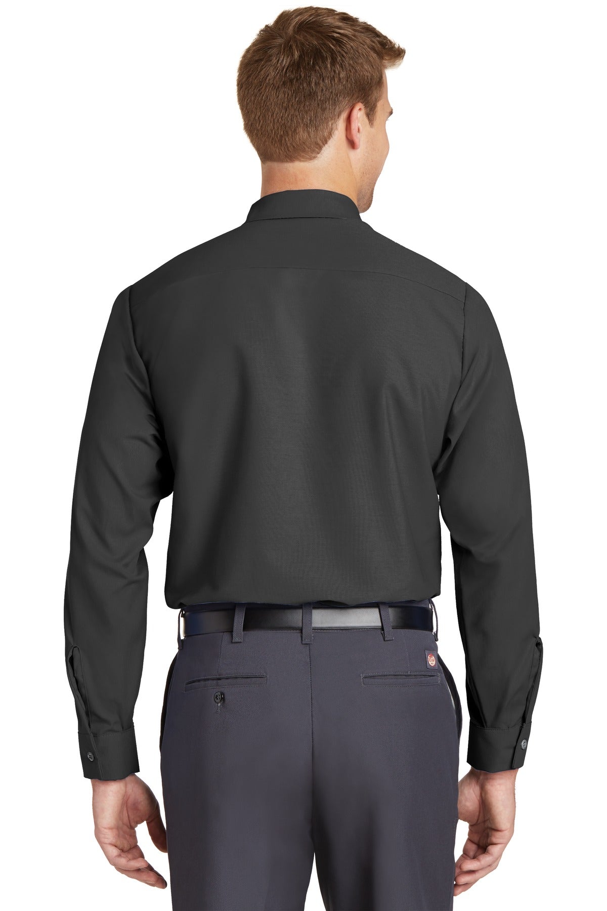 Red Kap Long Sleeve Industrial Work Shirt - Charcoal