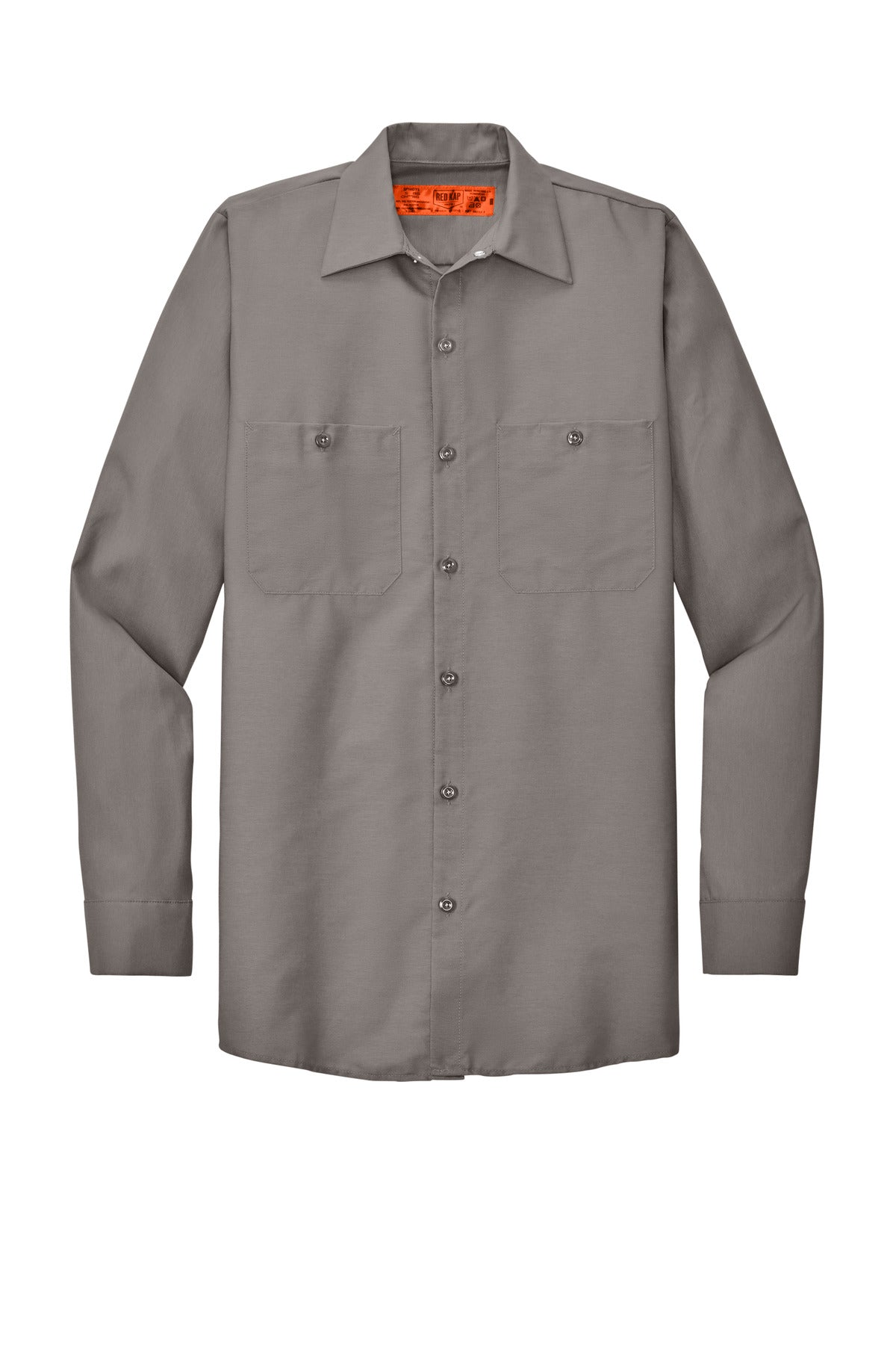 Red Kap Long Sleeve Industrial Work Shirt - Grey