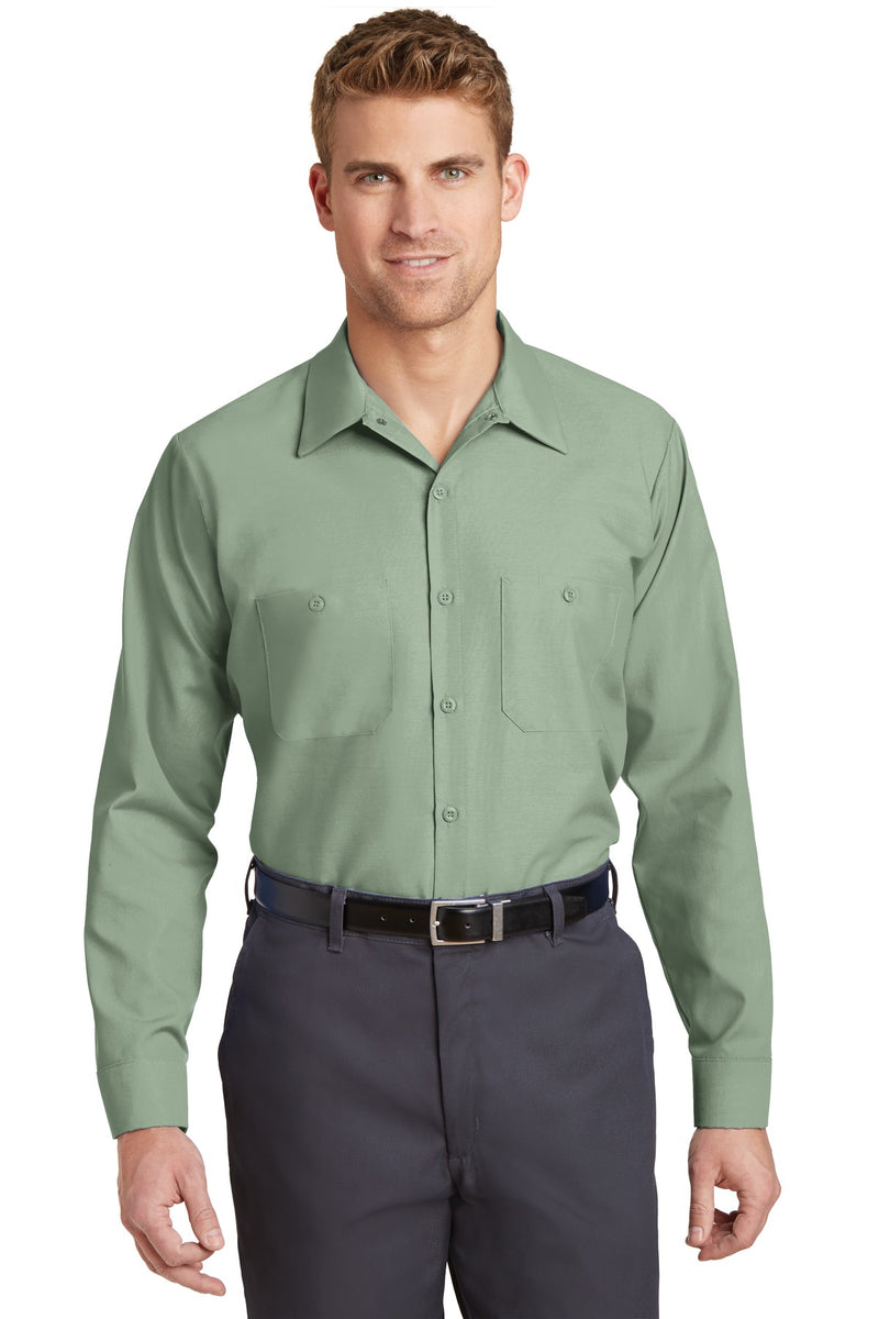 Red Kap Long Sleeve Industrial Work Shirt - Light Green