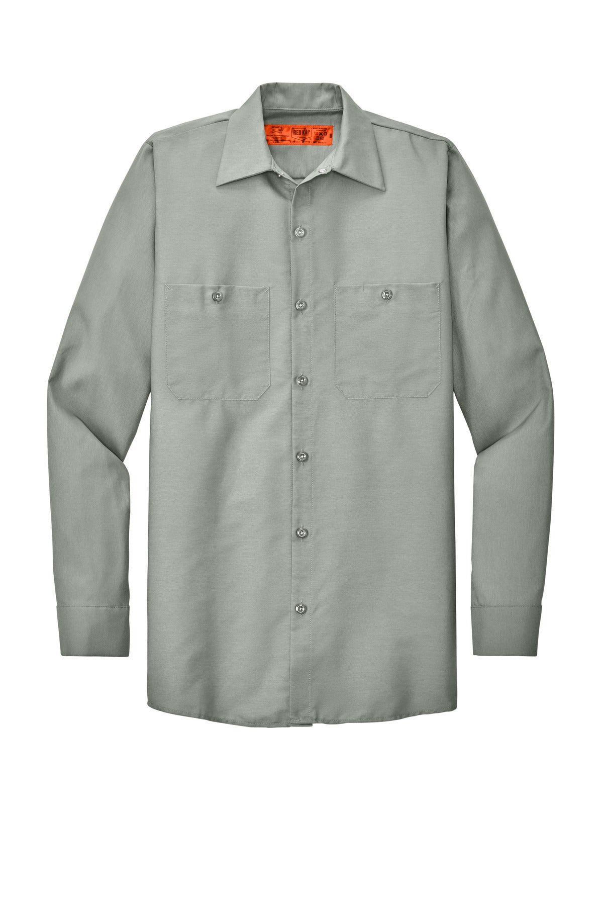 Red Kap Long Sleeve Industrial Work Shirt - Light Grey