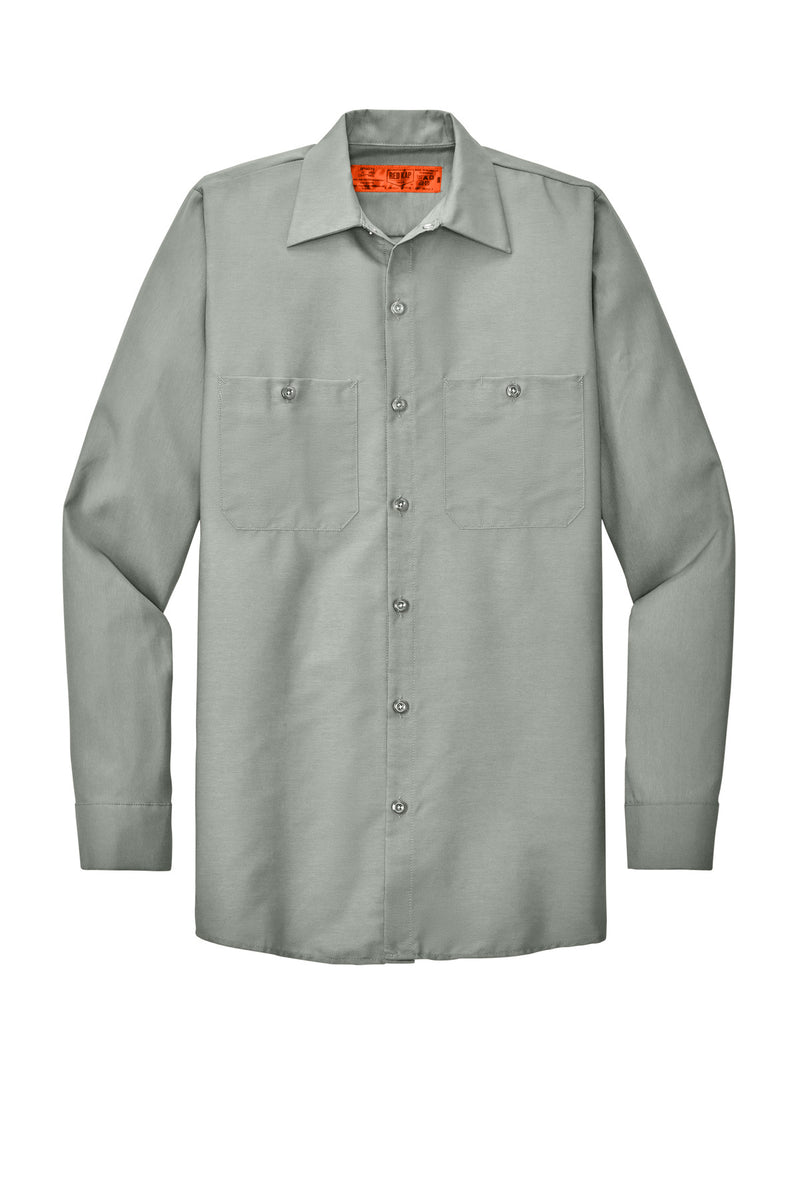 Red Kap Long Sleeve Industrial Work Shirt - Light Grey