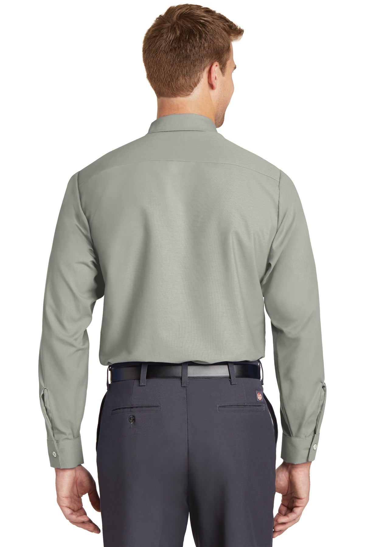 Red Kap Long Sleeve Industrial Work Shirt - Light Grey