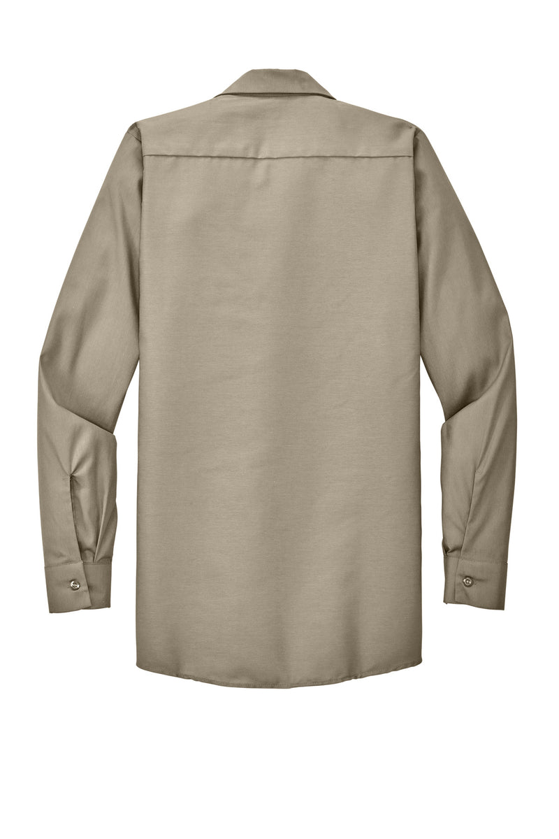 Red Kap Long Sleeve Industrial Work Shirt - Light Tan