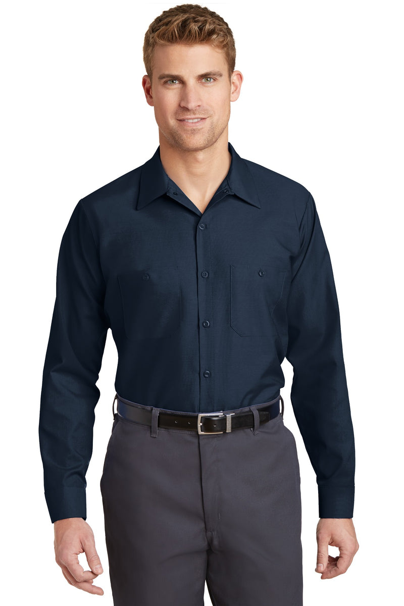 Red Kap Long Sleeve Industrial Work Shirt - Navy