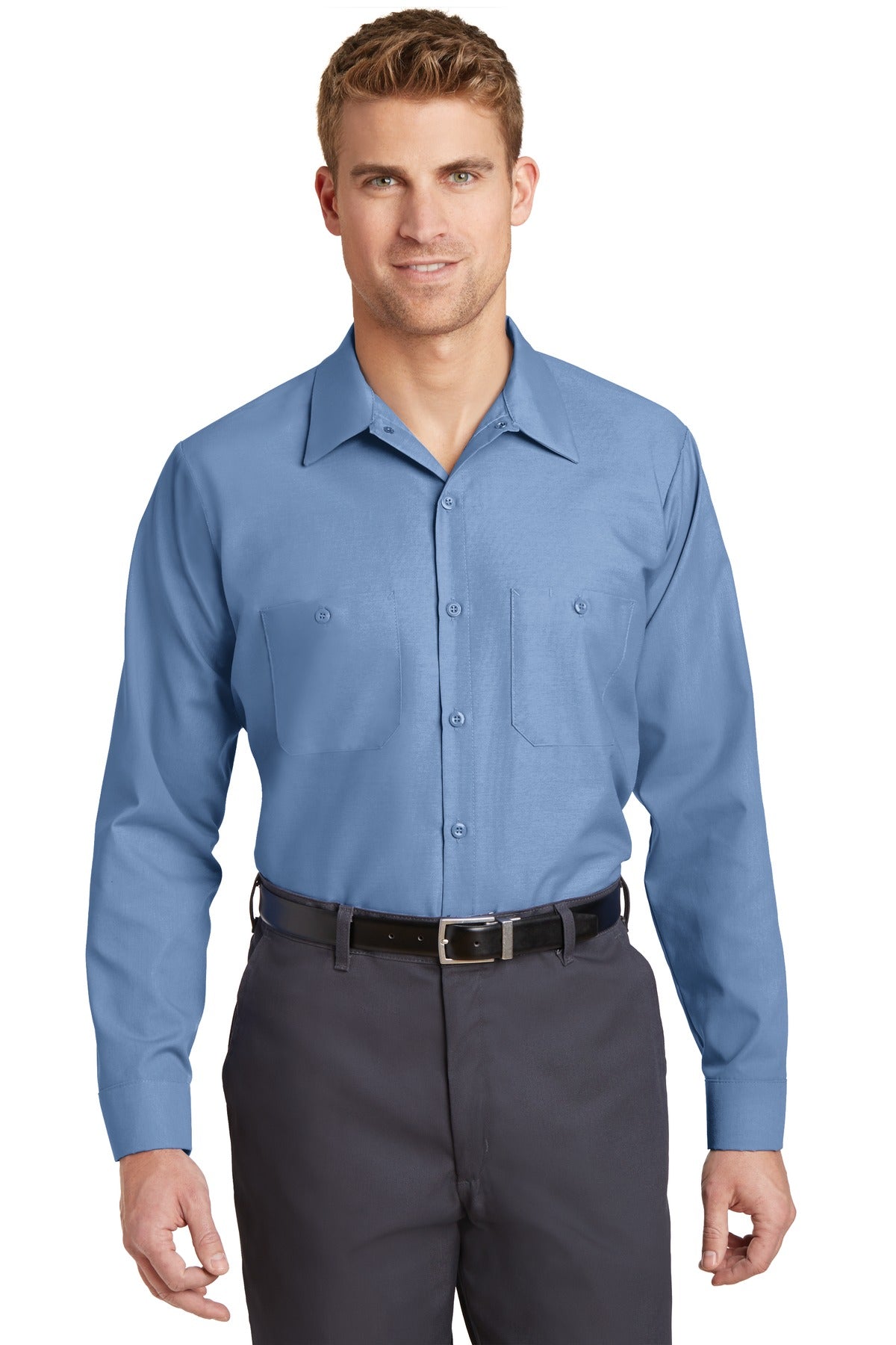 Red Kap Long Sleeve Industrial Work Shirt - Petrol Blue
