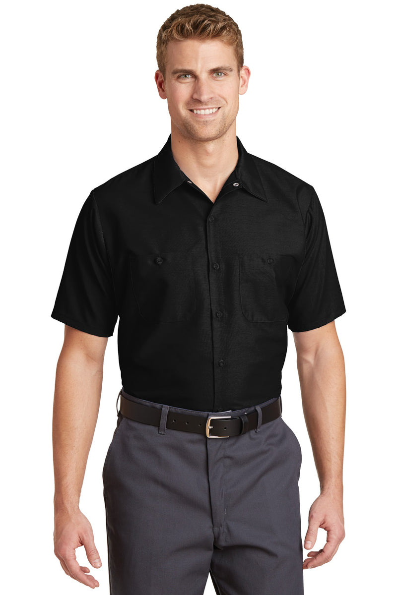 Red Kap Long Size  Short Sleeve Industrial Work Shirt - Black