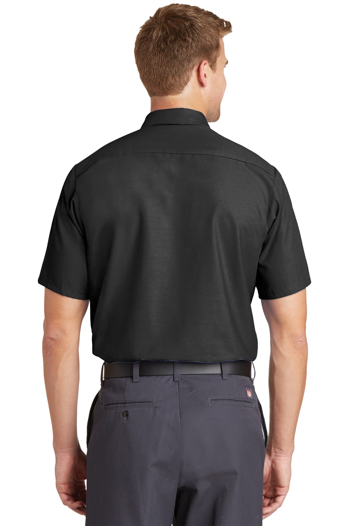 Red Kap Long Size  Short Sleeve Industrial Work Shirt - Charcoal
