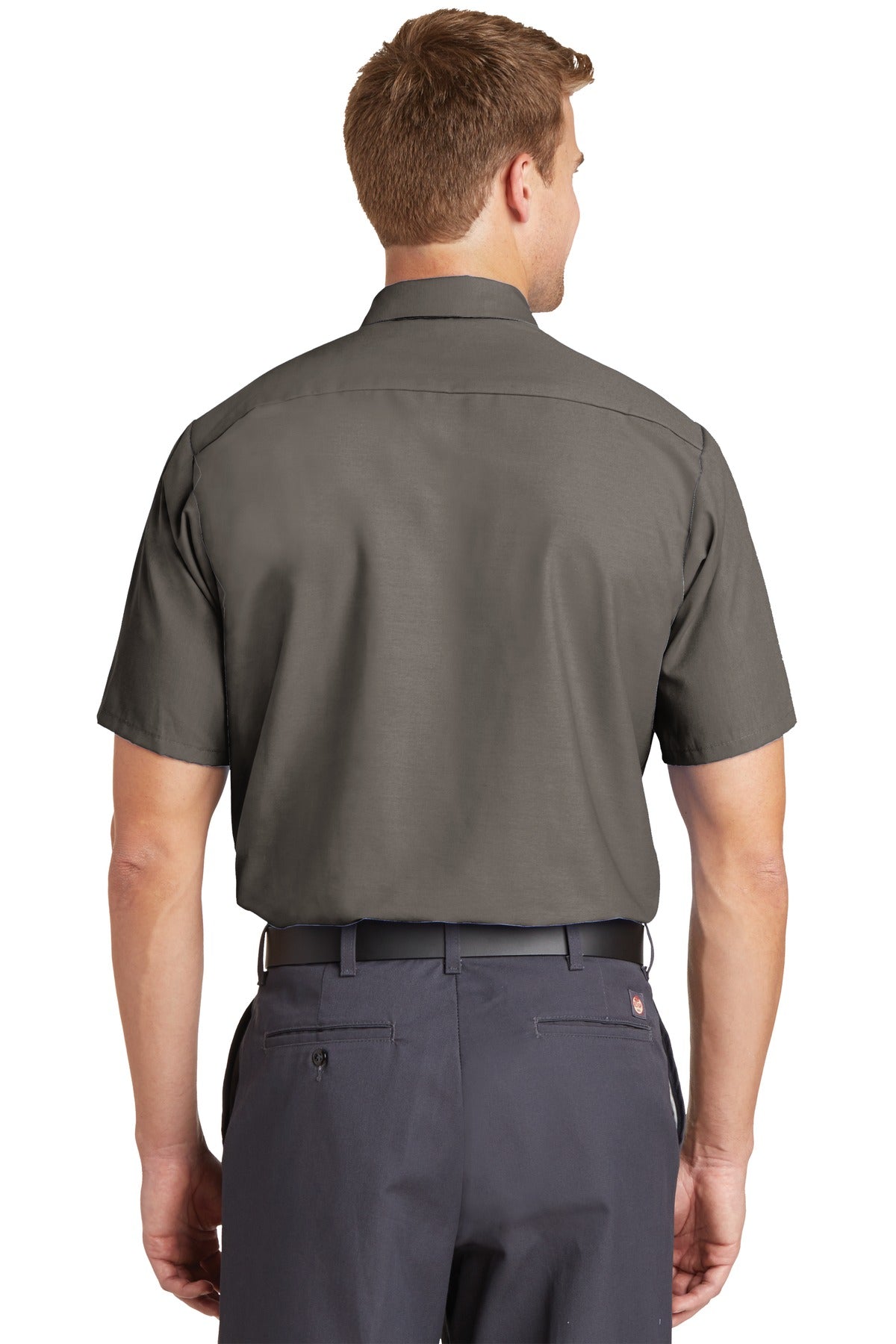 Red Kap Long Size  Short Sleeve Industrial Work Shirt - Grey