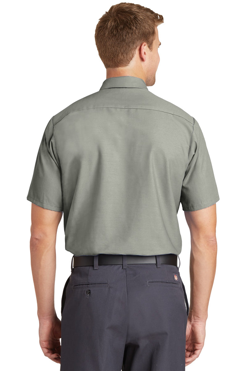 Red Kap Long Size  Short Sleeve Industrial Work Shirt - Light Grey