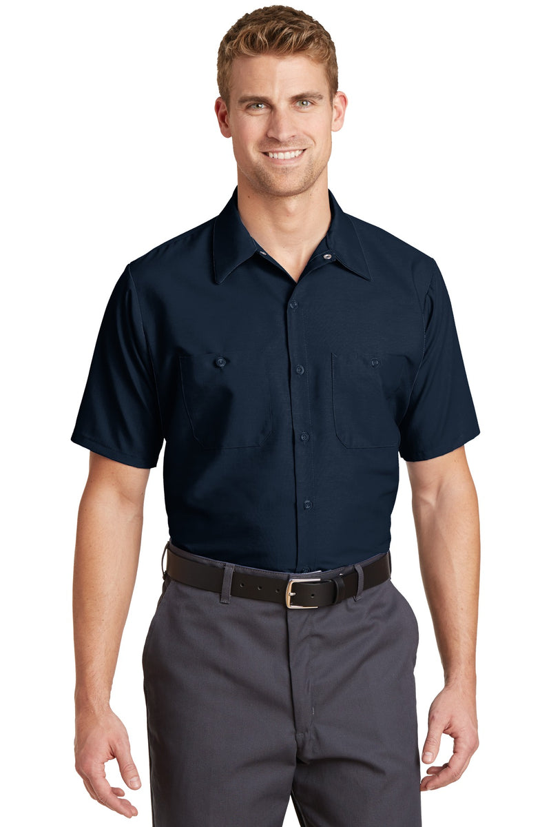 Red Kap Long Size  Short Sleeve Industrial Work Shirt - Navy