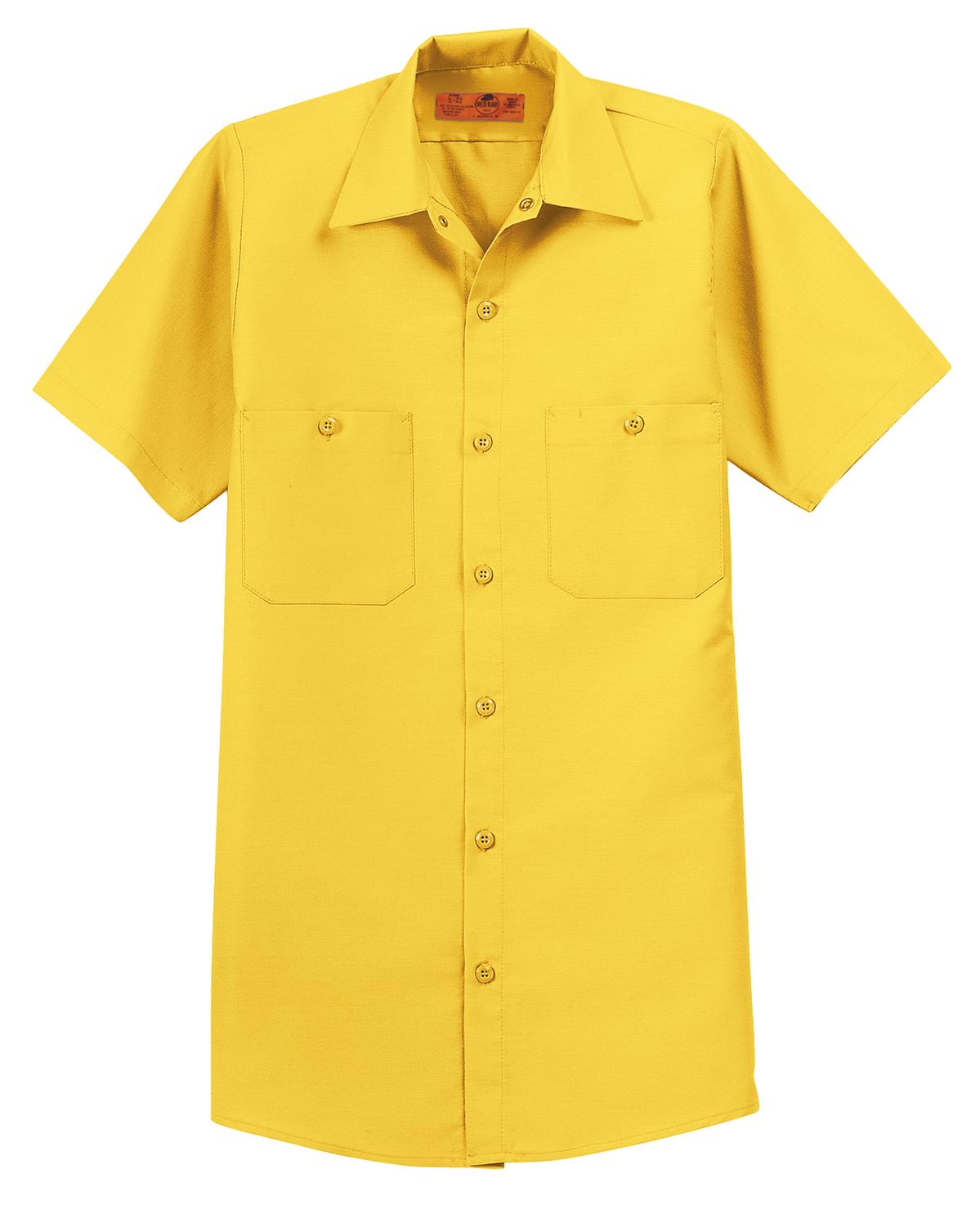 Red Kap Short Sleeve Industrial Work Shirt - Yellow
