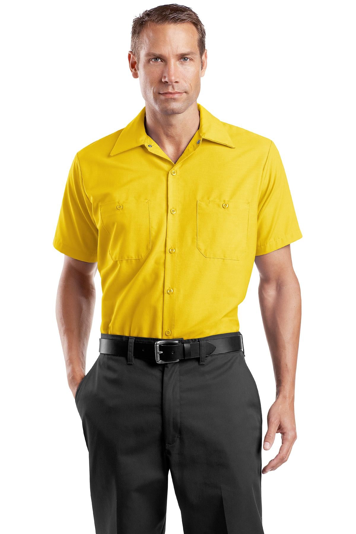 Red Kap Short Sleeve Industrial Work Shirt - Yellow