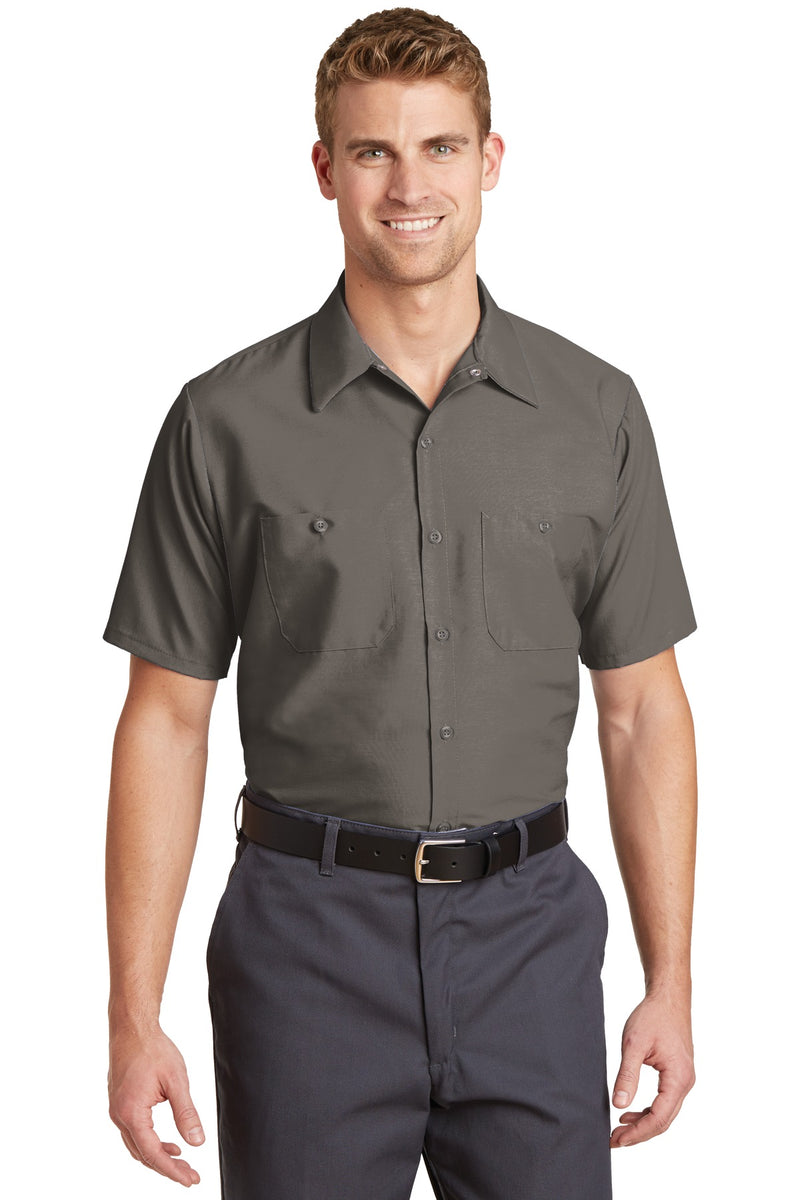 Red Kap Short Sleeve Industrial Work Shirt - Grey