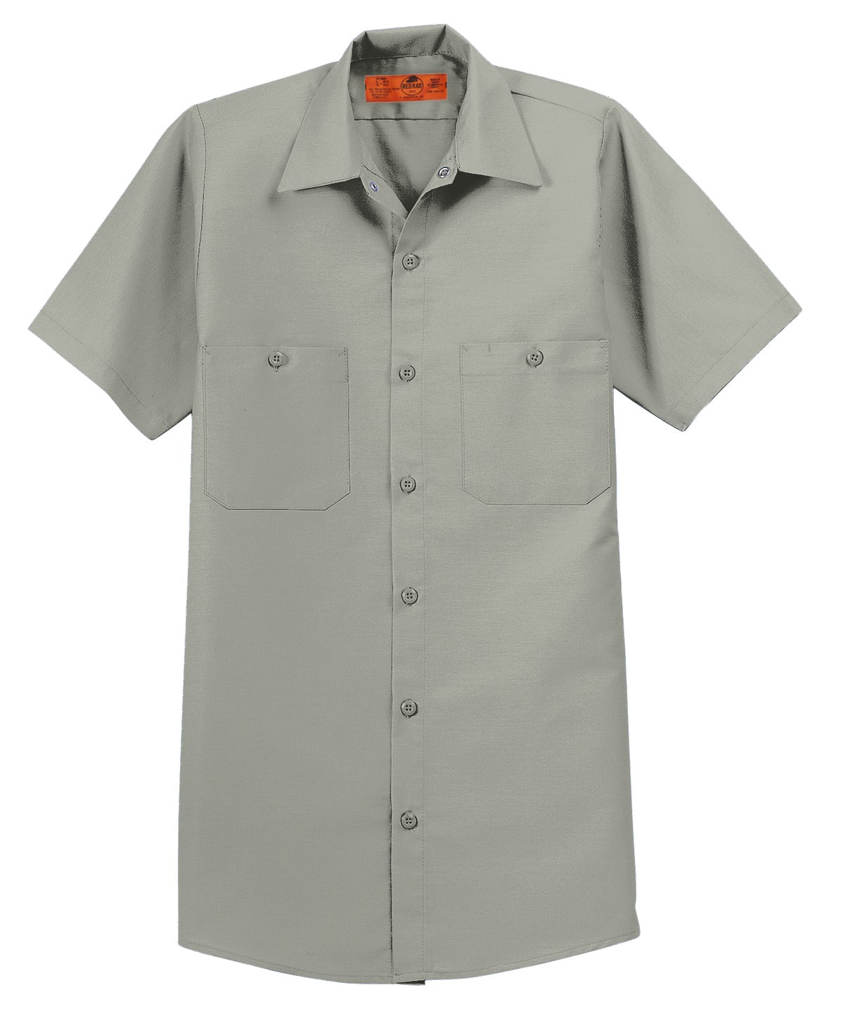 Red Kap Short Sleeve Industrial Work Shirt - Light Grey