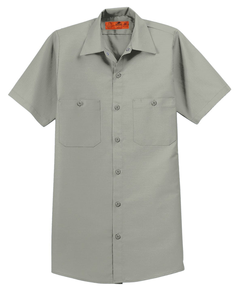 Red Kap Short Sleeve Industrial Work Shirt - Light Grey