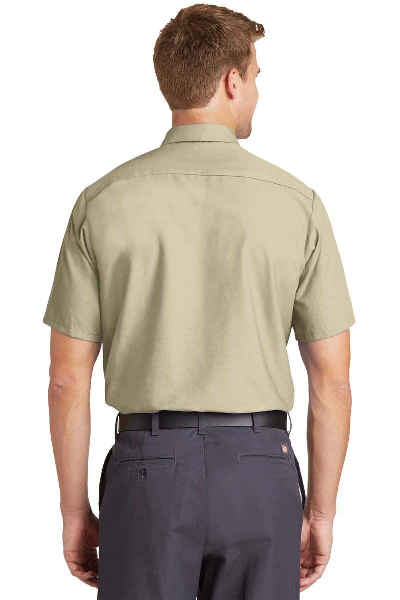 Red Kap Short Sleeve Industrial Work Shirt - Light Tan