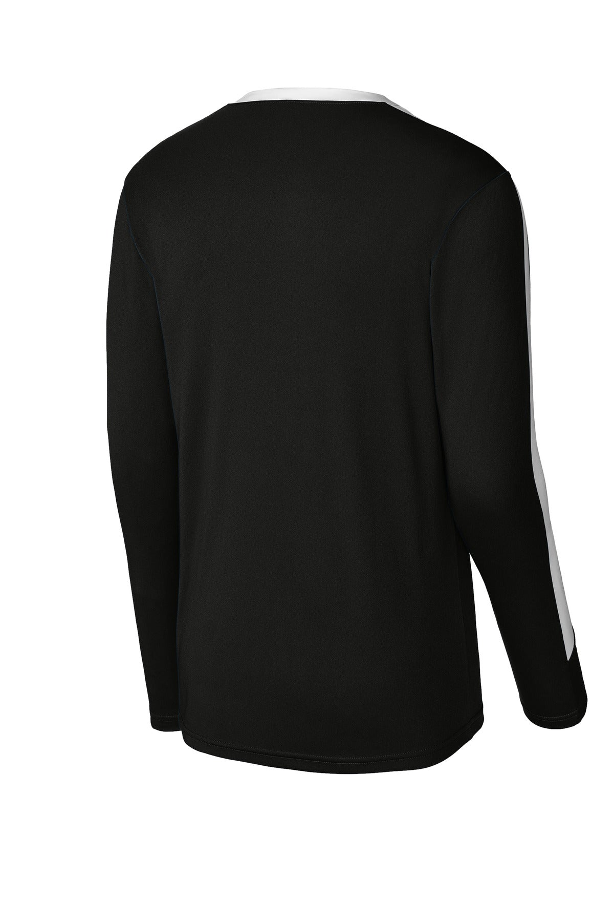 Sport-Tek Competitor United Long Sleeve Crew - Black/ White