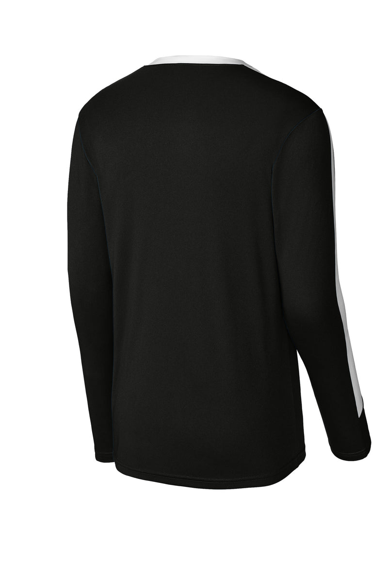 Sport-Tek Competitor United Long Sleeve Crew - Black/ White