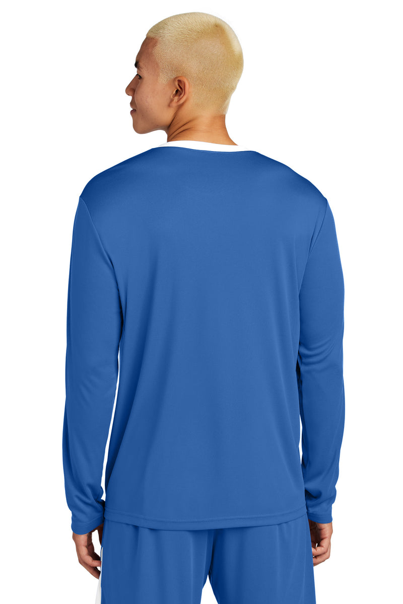 Sport-Tek Competitor United Long Sleeve Crew - True Royal/ White