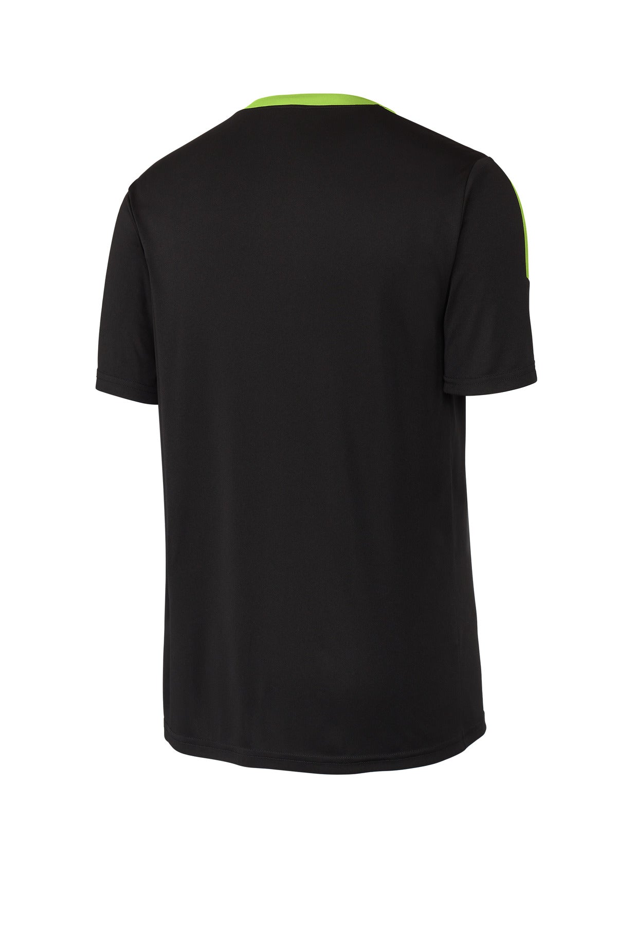 Sport-Tek Competitor United Crew - Black/ Lime Shock
