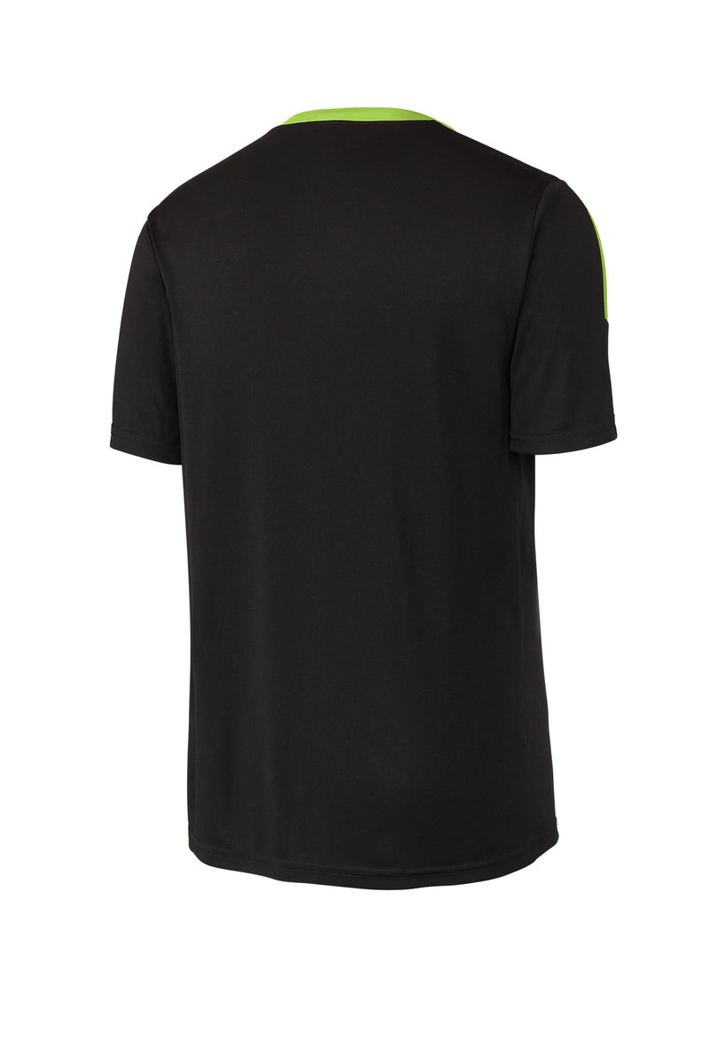 Sport-Tek Competitor United Crew - Black/ Lime Shock