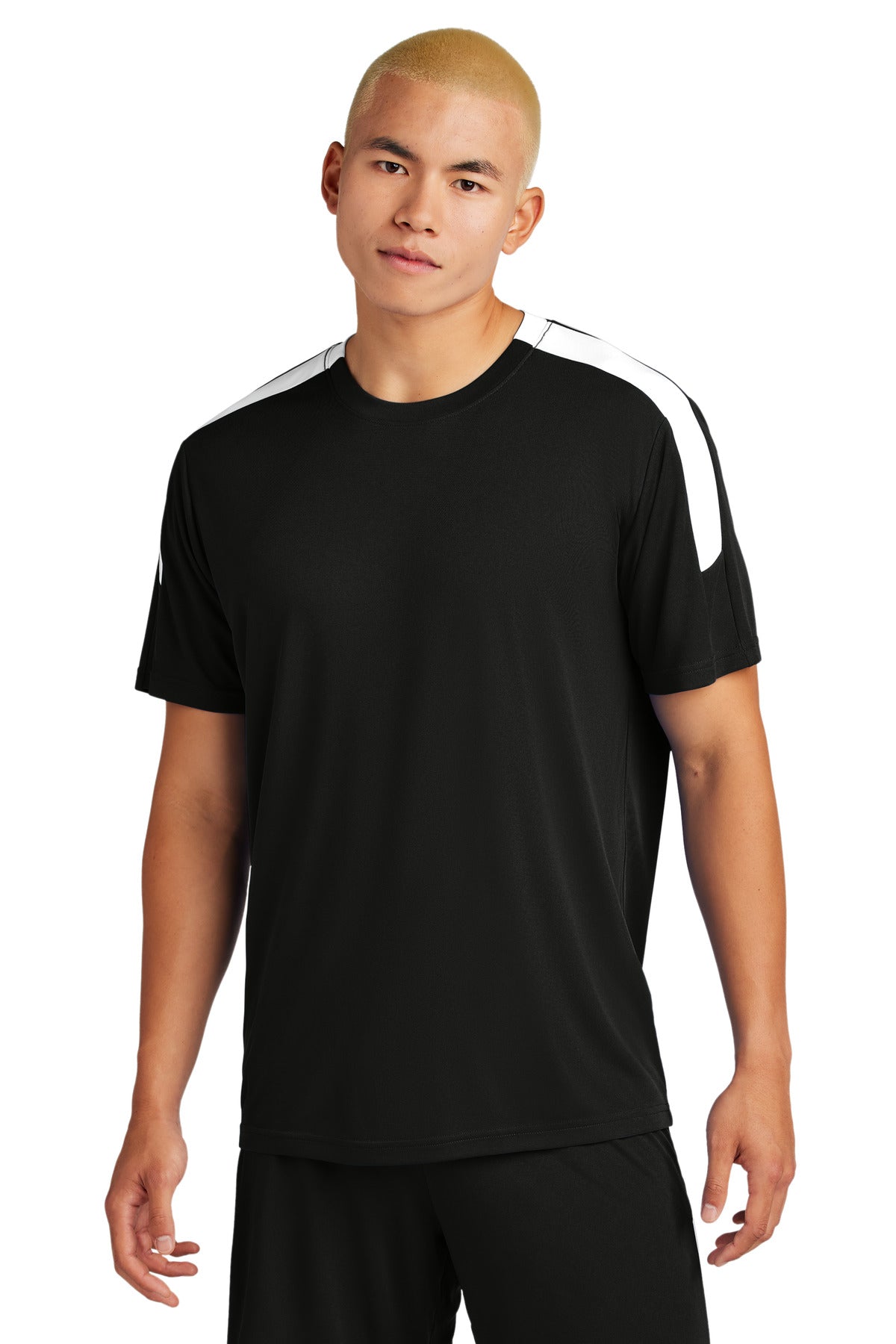 Sport-Tek Competitor United Crew - Black/ White