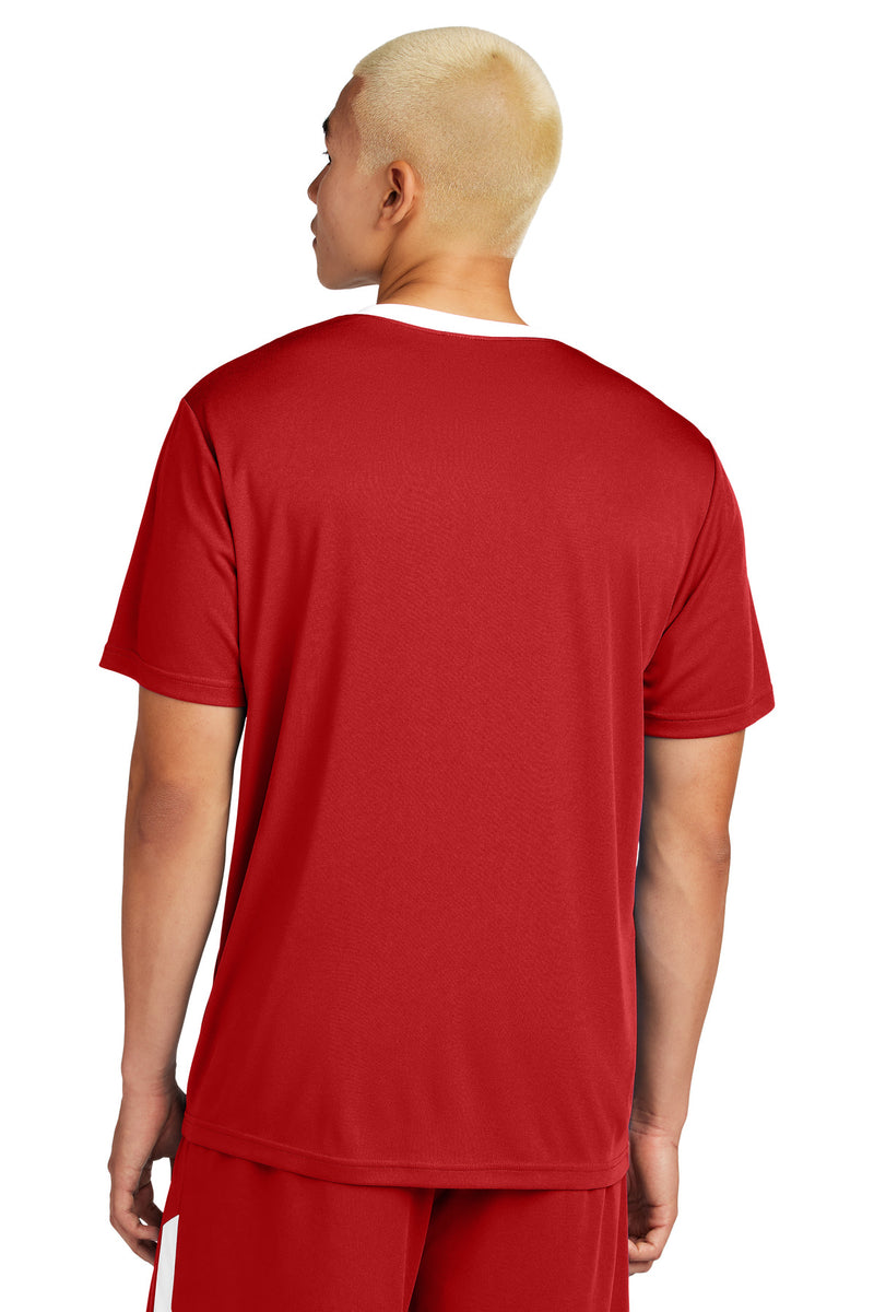 Sport-Tek Competitor United Crew - Deep Red/ White