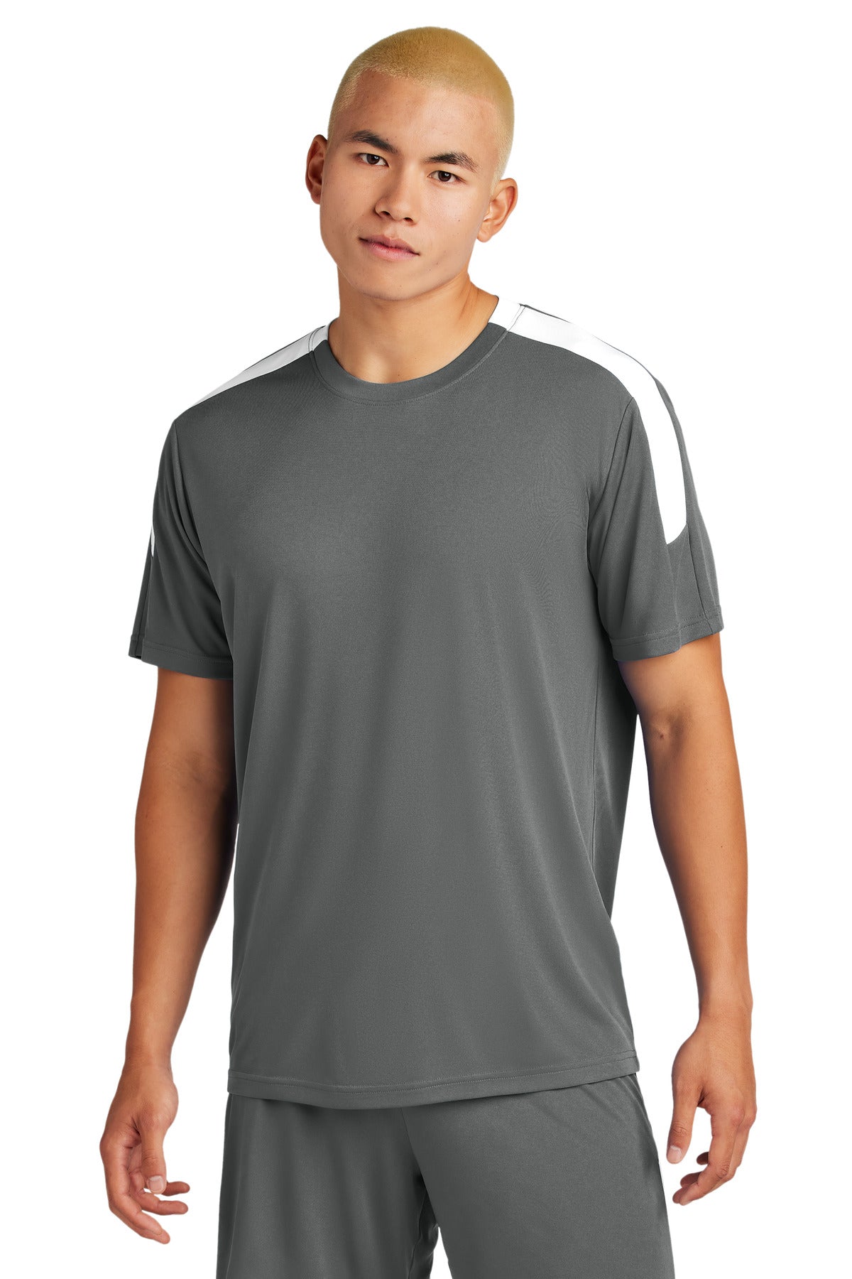 Sport-Tek Competitor United Crew - Iron Grey/ White