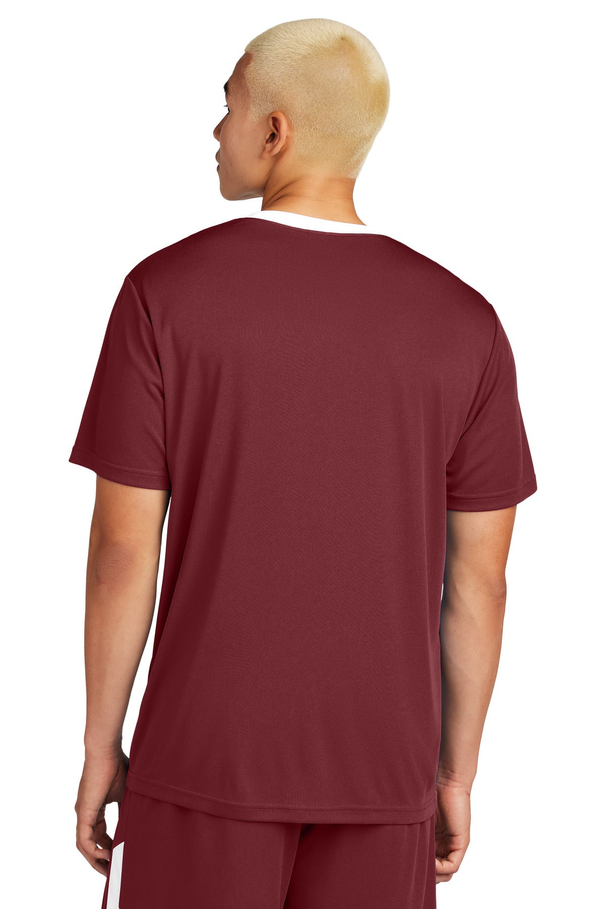 Sport-Tek Competitor United Crew - Maroon/ White