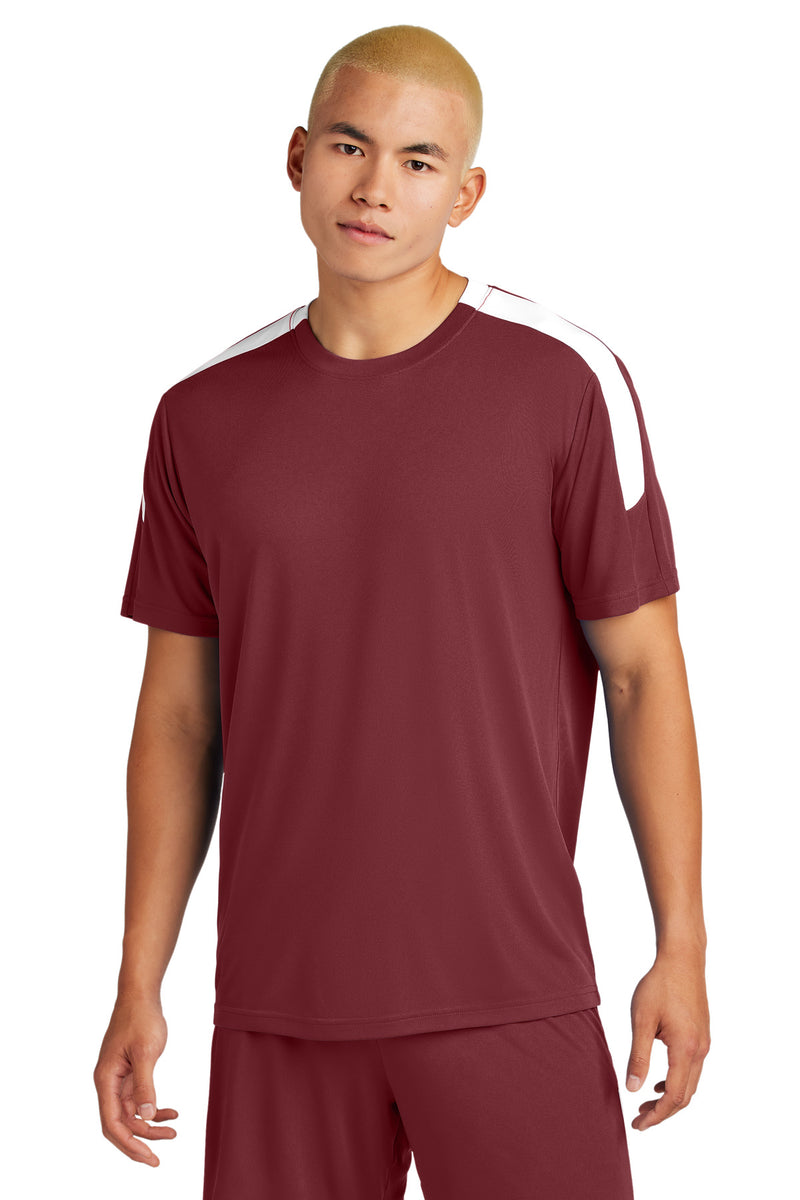 Sport-Tek Competitor United Crew - Maroon/ White