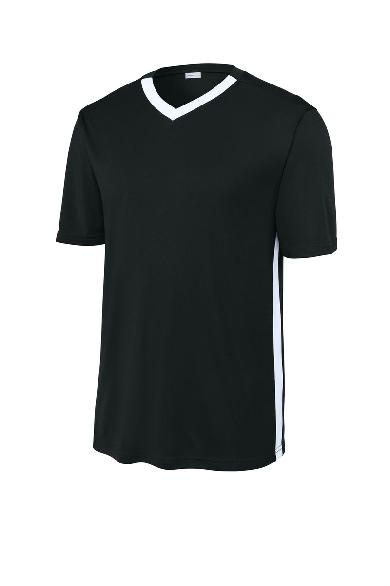 Sport-Tek Competitor United V-Neck - Black/ White
