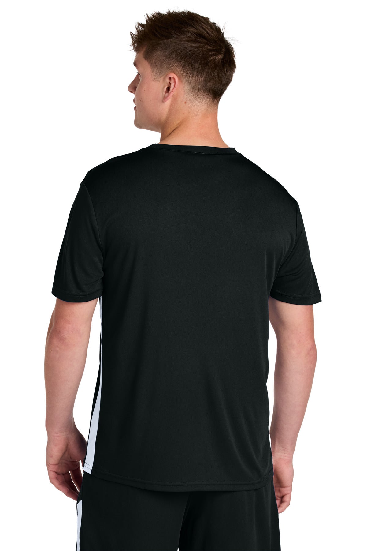 Sport-Tek Competitor United V-Neck - Black/ White