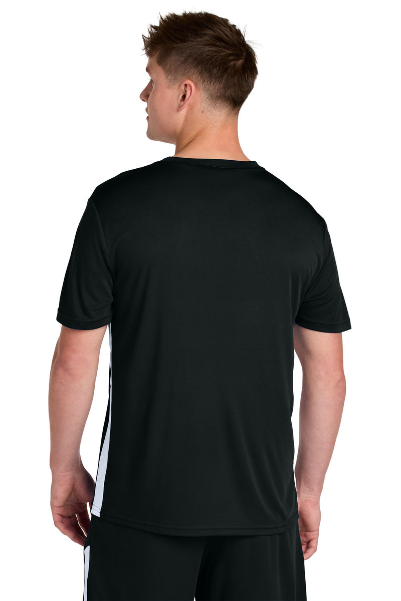 Sport-Tek Competitor United V-Neck - Black/ White