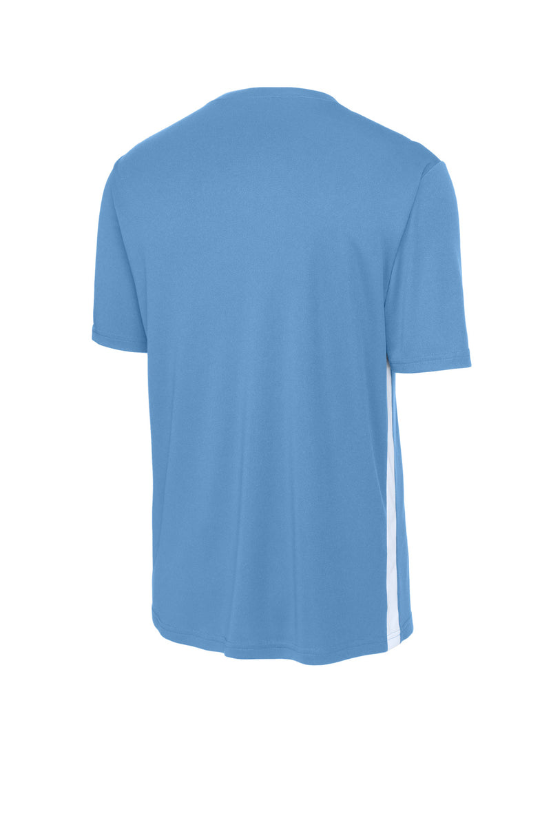 Sport-Tek Competitor United V-Neck - Carolina Blue/ White