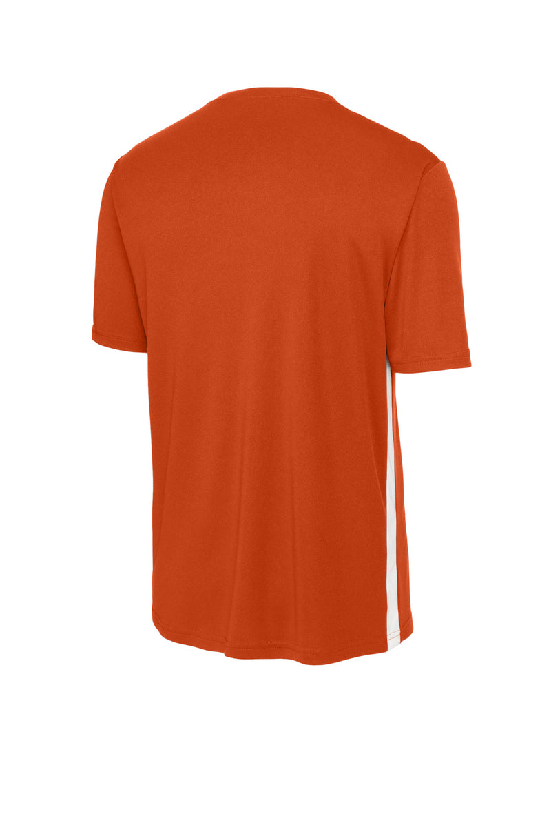 Sport-Tek Competitor United V-Neck - Deep Orange/ White