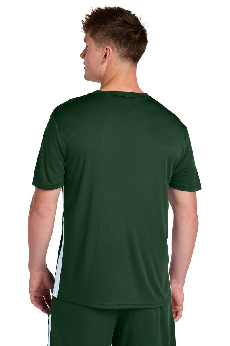 Sport-Tek Competitor United V-Neck - Forest Green/ White