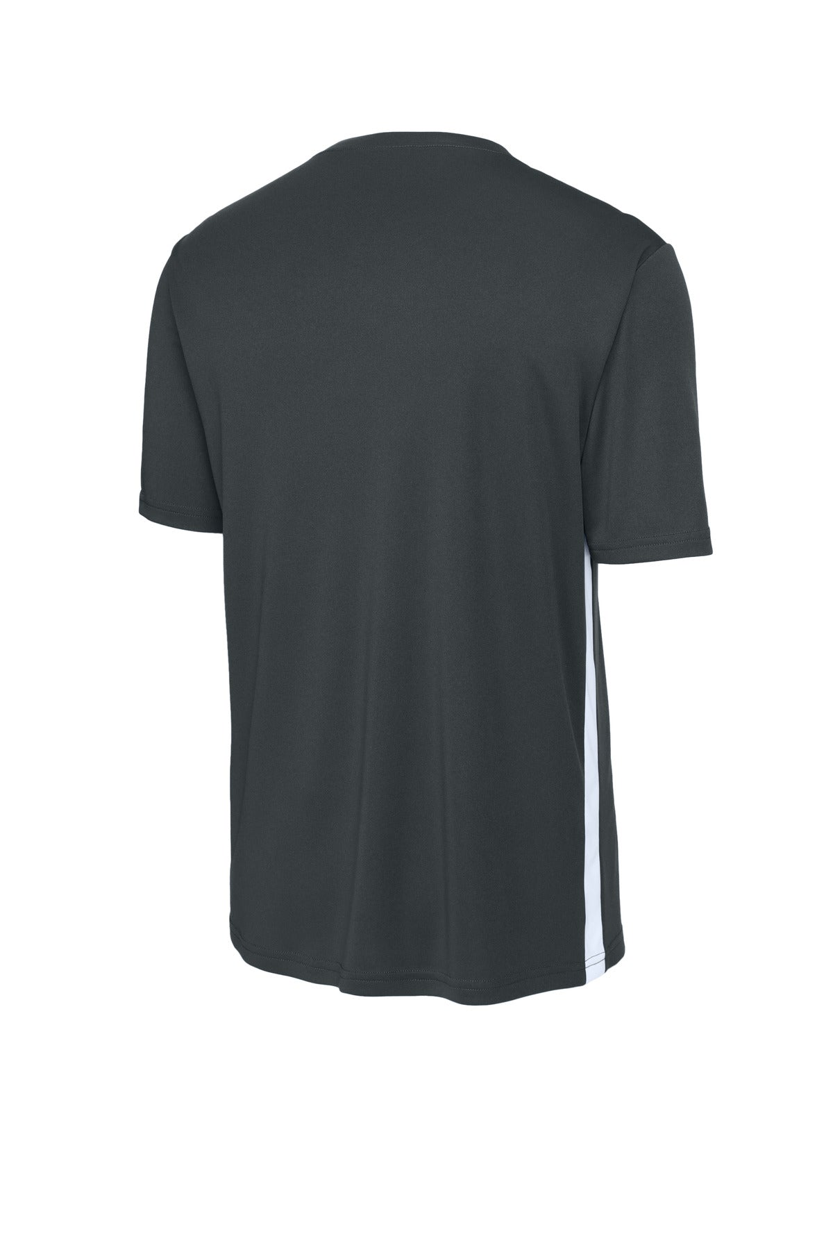 Sport-Tek Competitor United V-Neck - Iron Grey/ White