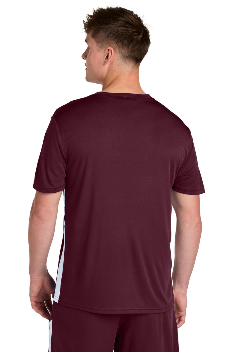 Sport-Tek Competitor United V-Neck - Maroon/ White