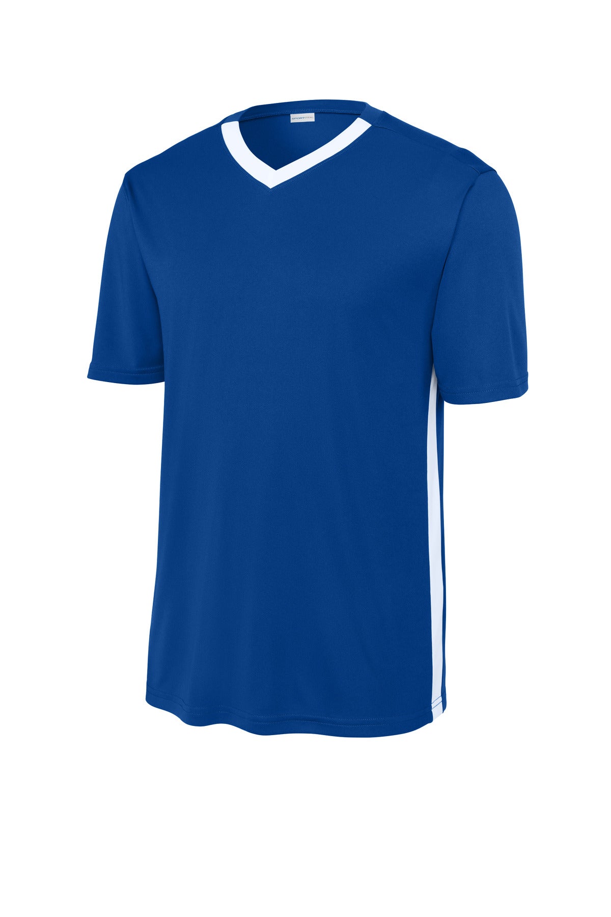 Sport-Tek Competitor United V-Neck - True Royal/ White