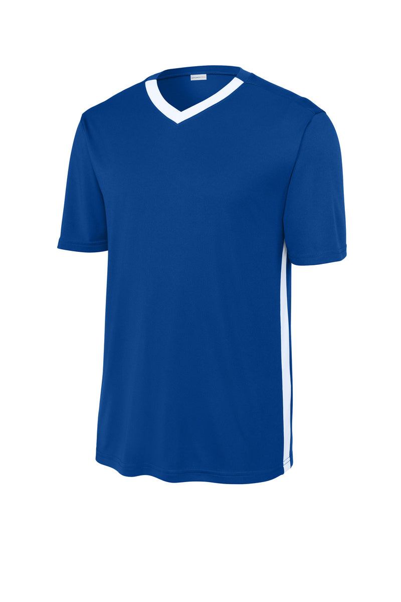 Sport-Tek Competitor United V-Neck - True Royal/ White