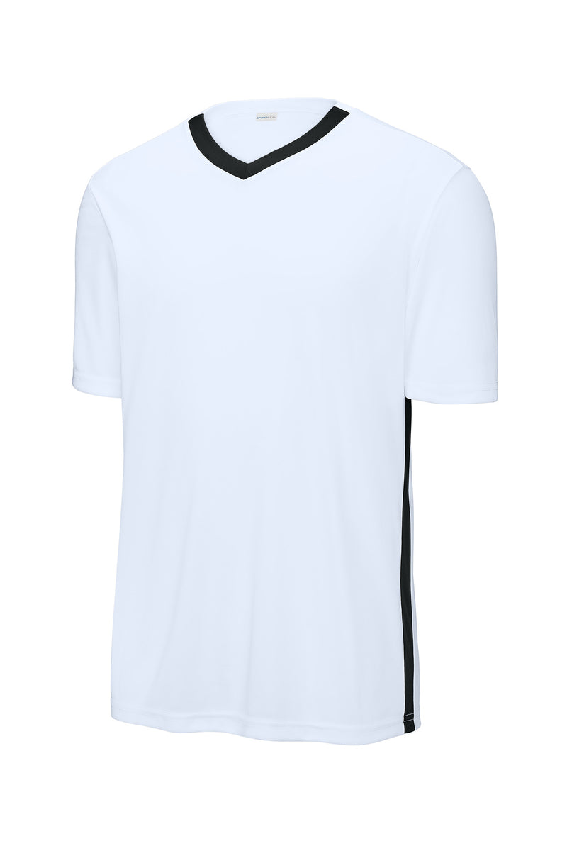 Sport-Tek Competitor United V-Neck - White/ Black