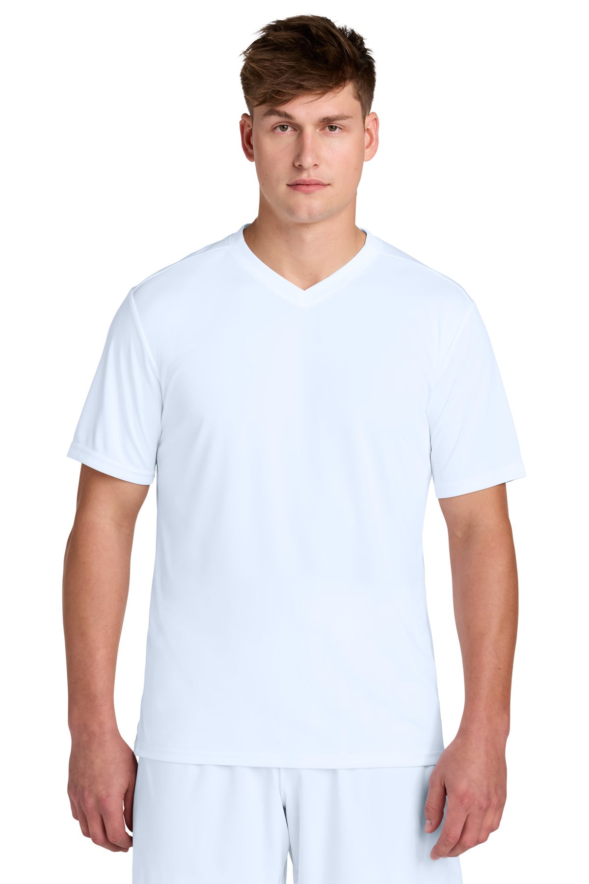 Sport-Tek Competitor United V-Neck - White/ White