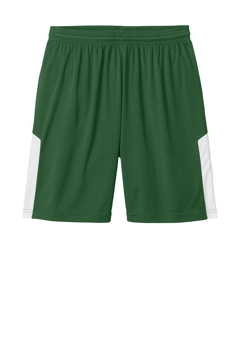 Sport-Tek Competitor United 7  Short - Forest Green/ White