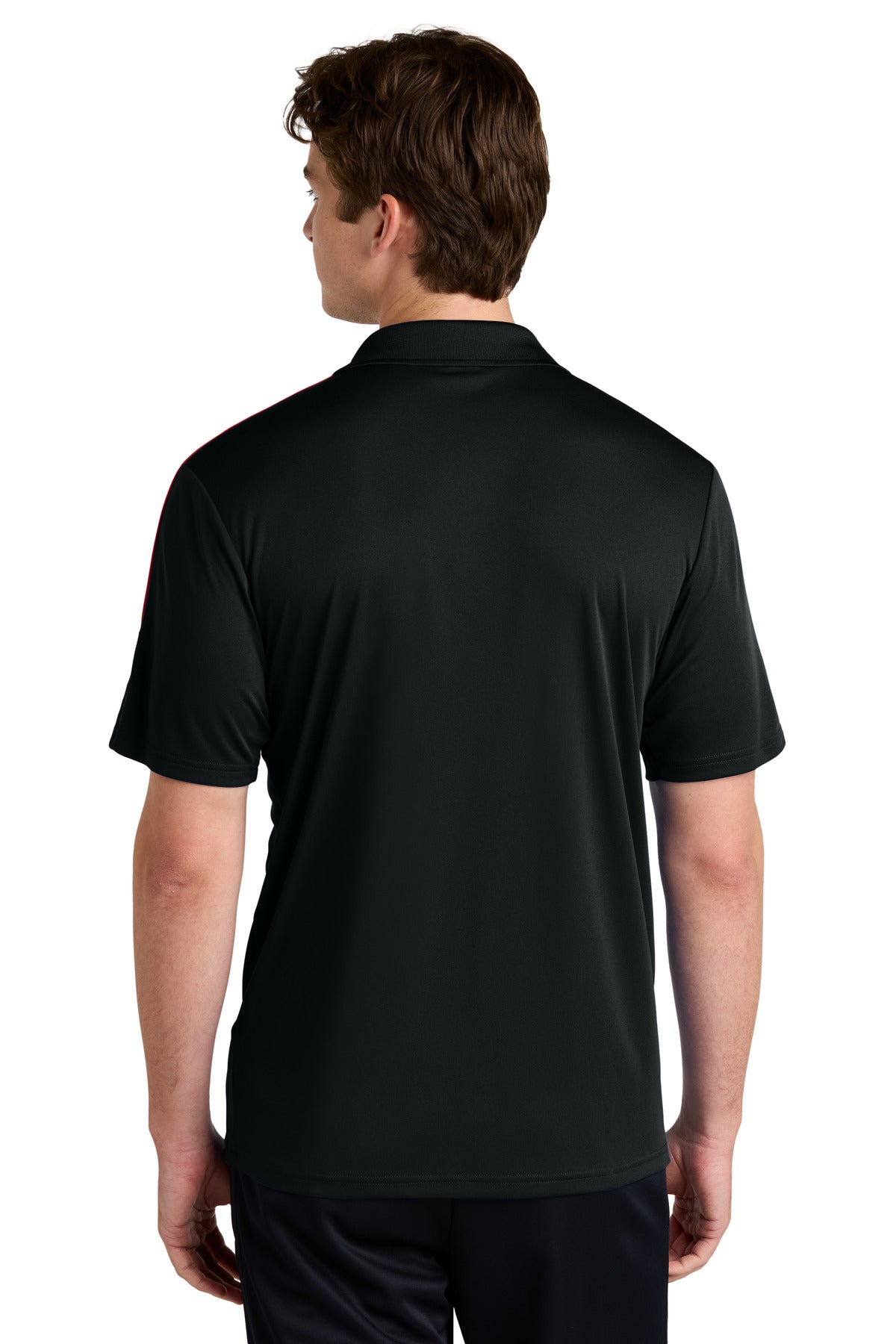 Sport-Tek Competitor United Polo - Black/ Deep Red