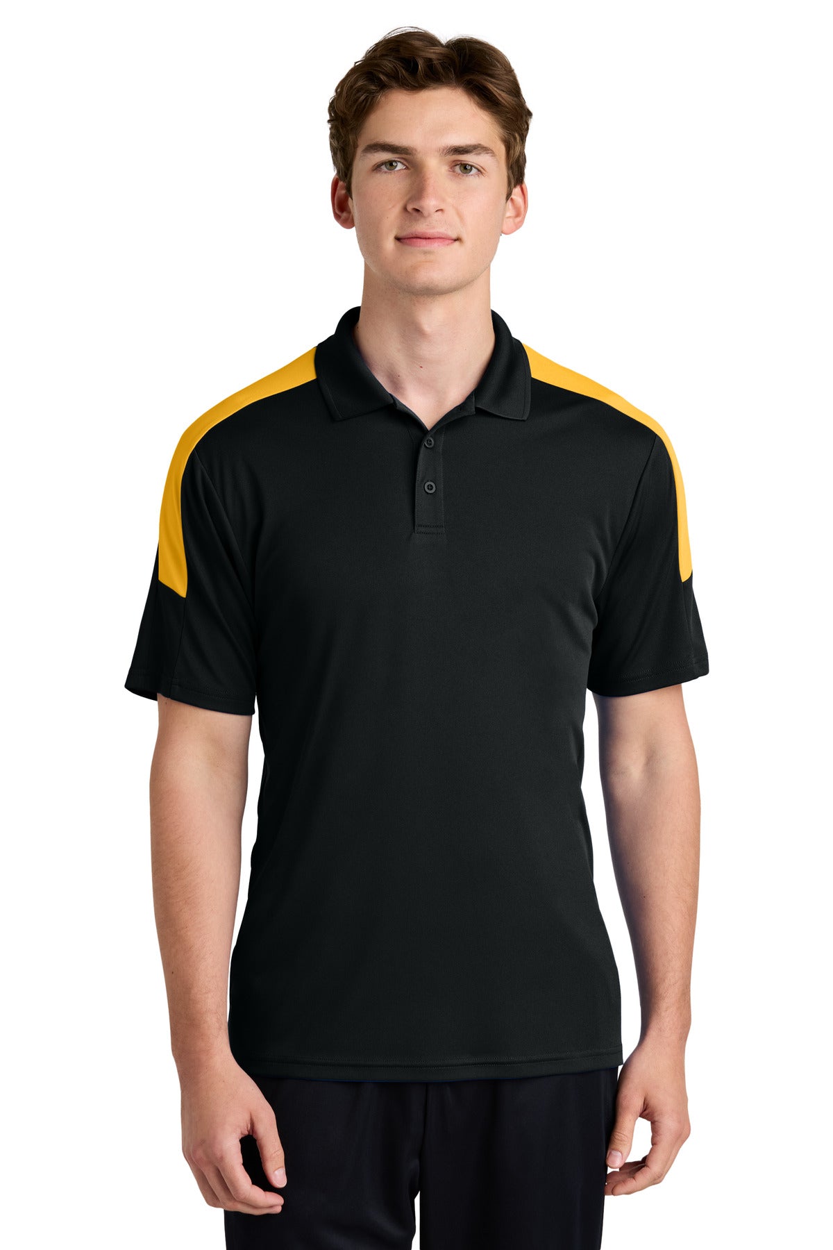 Sport-Tek Competitor United Polo - Black/ Gold