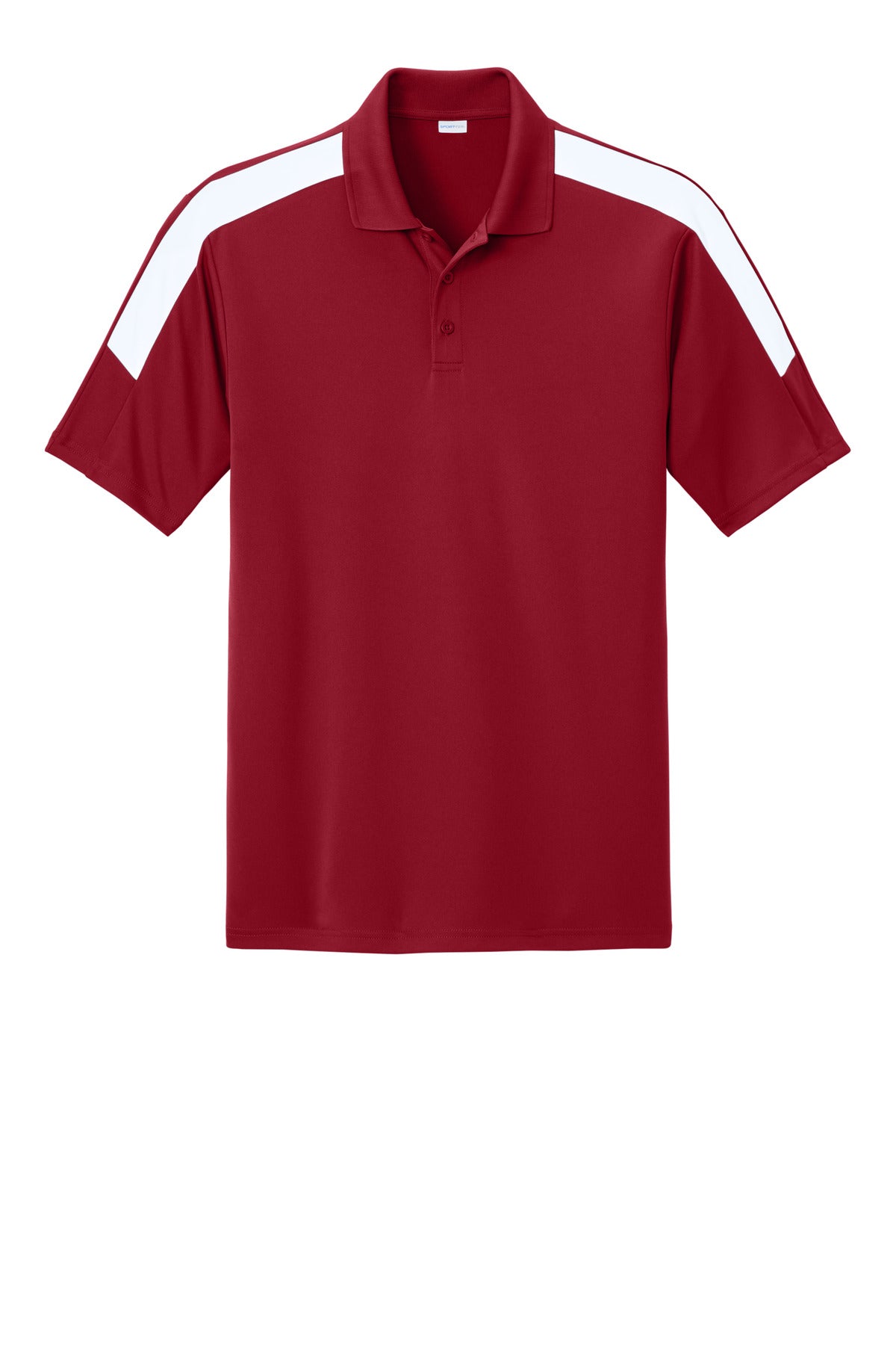 Sport-Tek Competitor United Polo - Deep Red/ White