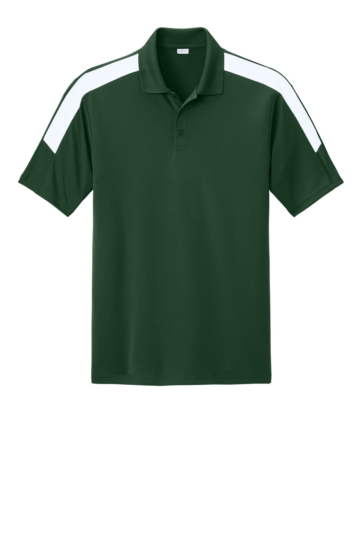 Sport-Tek Competitor United Polo - Forest Green/ White