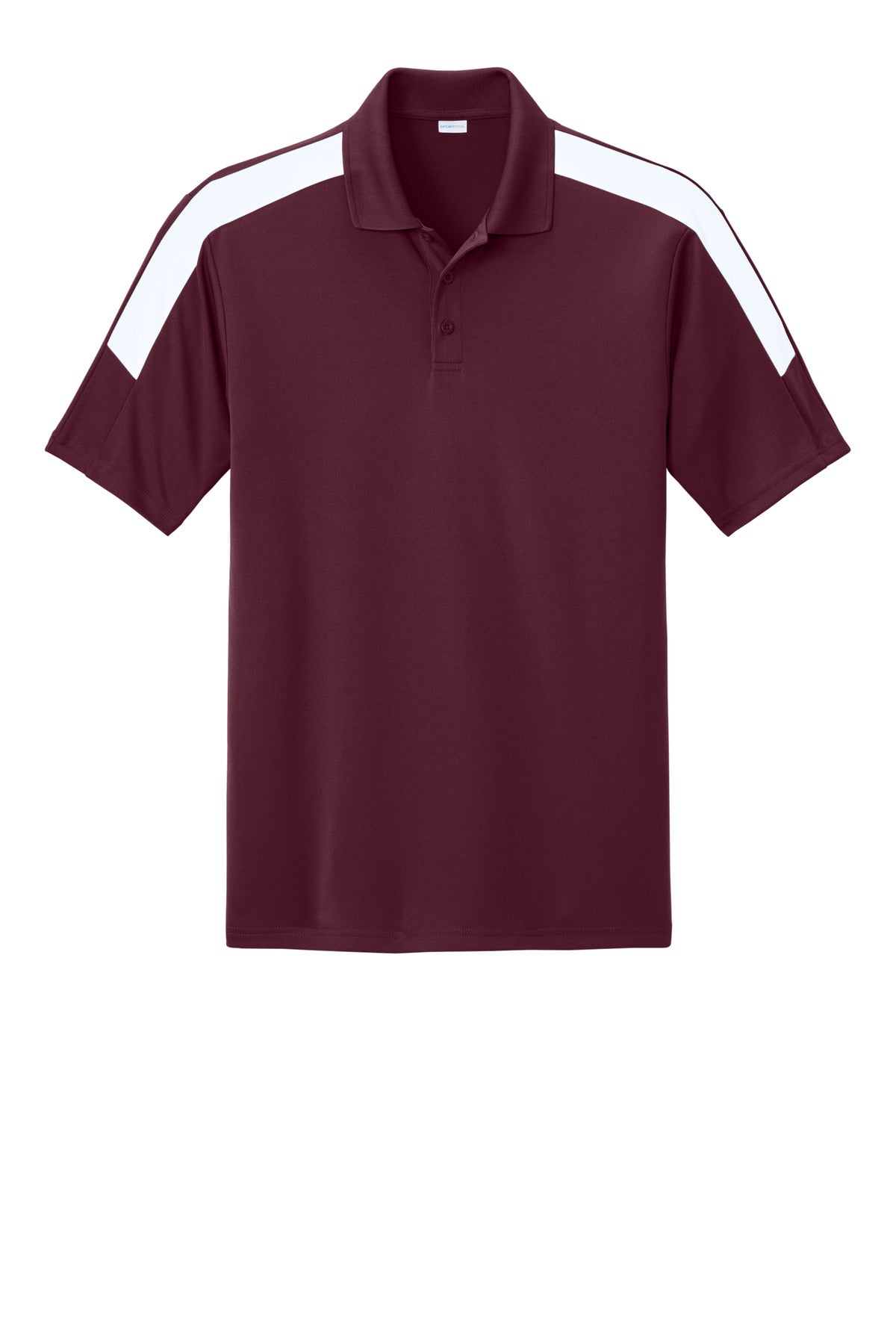Sport-Tek Competitor United Polo - Maroon/ White