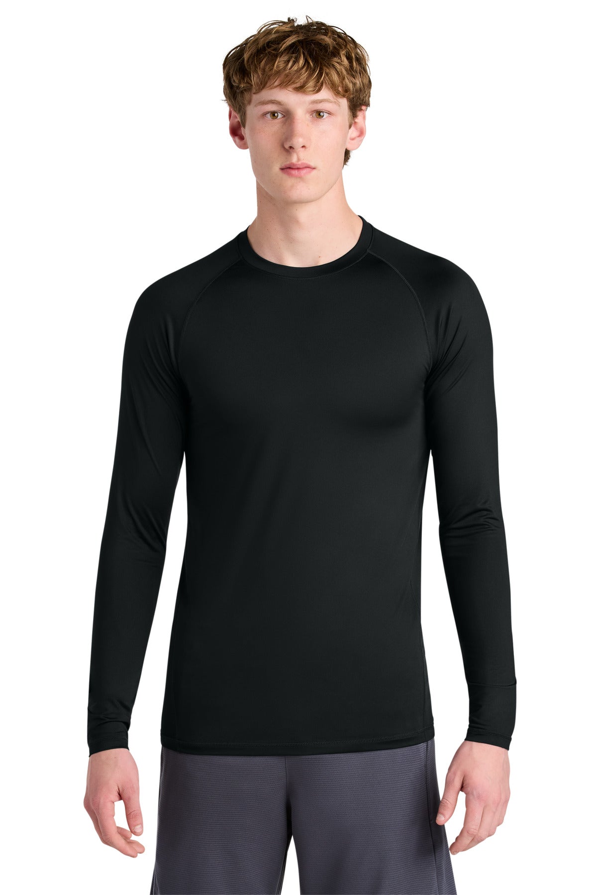Sport-Tek PosiCharge Compression Long Sleeve Tee - Black
