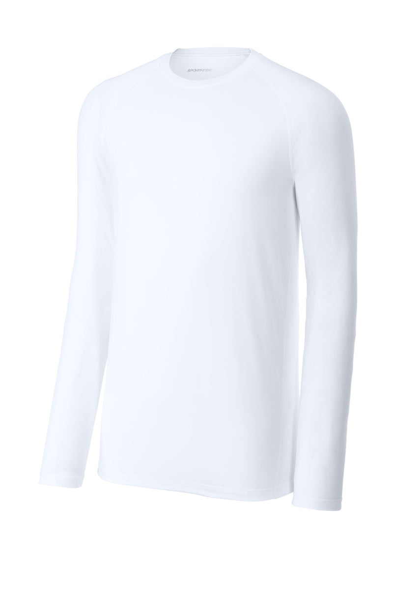 Sport-Tek PosiCharge Compression Long Sleeve Tee - White